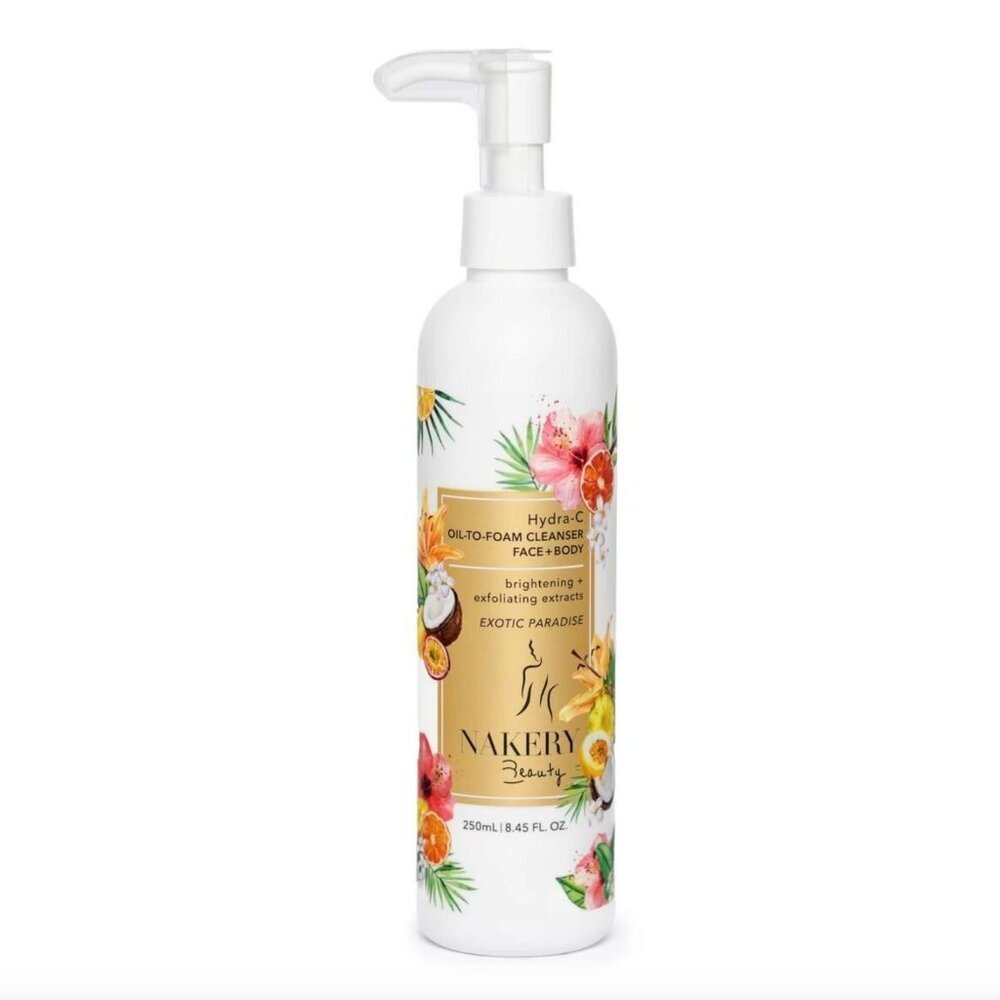 Nakery Hydra-C Oil To Foam Cleanser EXOTIC PARADISE Face & Body 8.45oz NWT